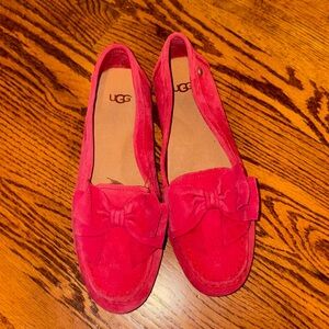 UGG Pink Suede Loafers